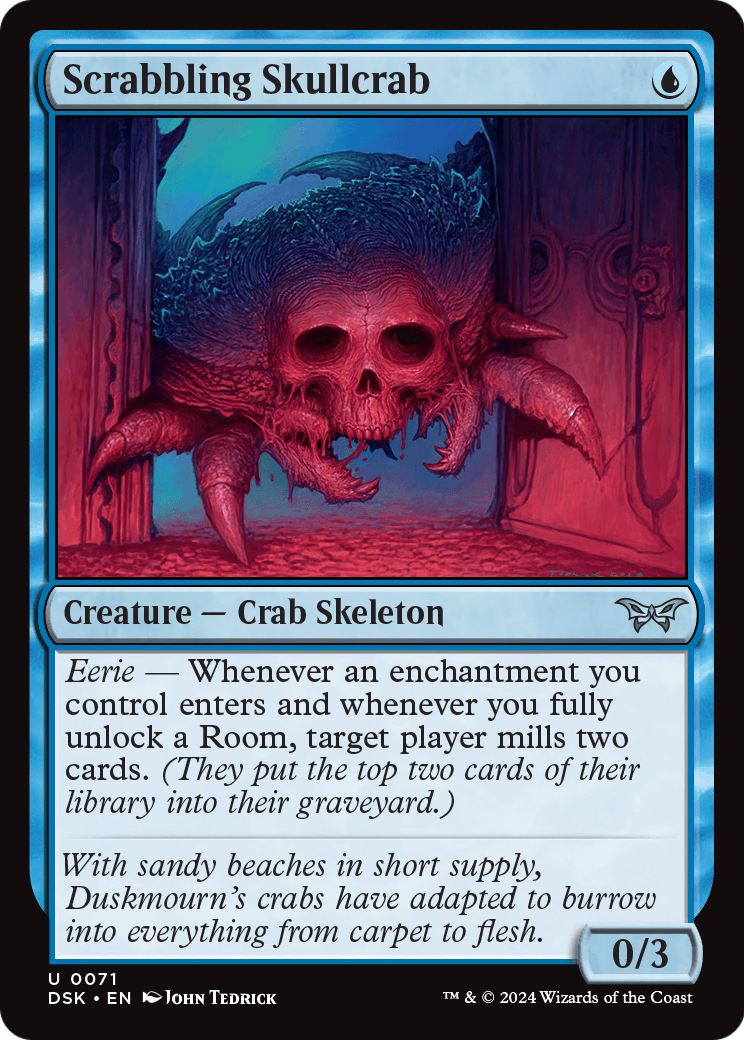 Scrabbling Skullcrab [Duskmourn: House of Horror] Foil
