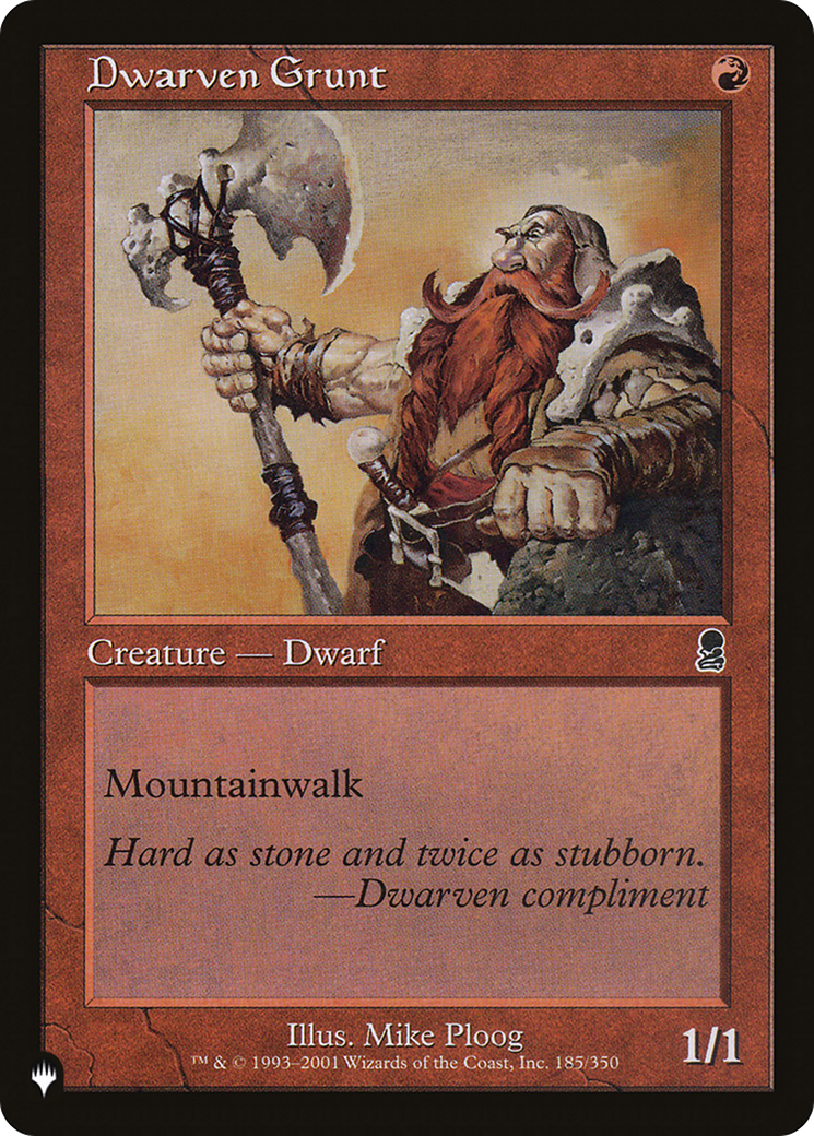 Dwarven Grunt |  (ODY-185) [The List]