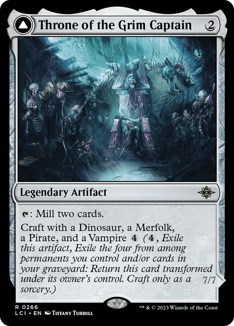 Throne of the Grim Captain // The Grim Captain [The Lost Caverns of Ixalan] Foil