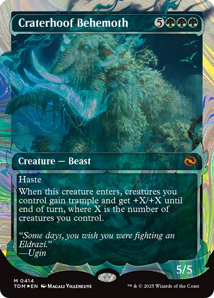 Craterhoof Behemoth (Showcase) (Halo Foil) (414) [Tarkir: Dragonstorm]  Foil