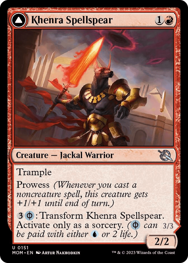 Khenra Spellspear // Gitaxian Spellstalker [March of the Machine] Foil