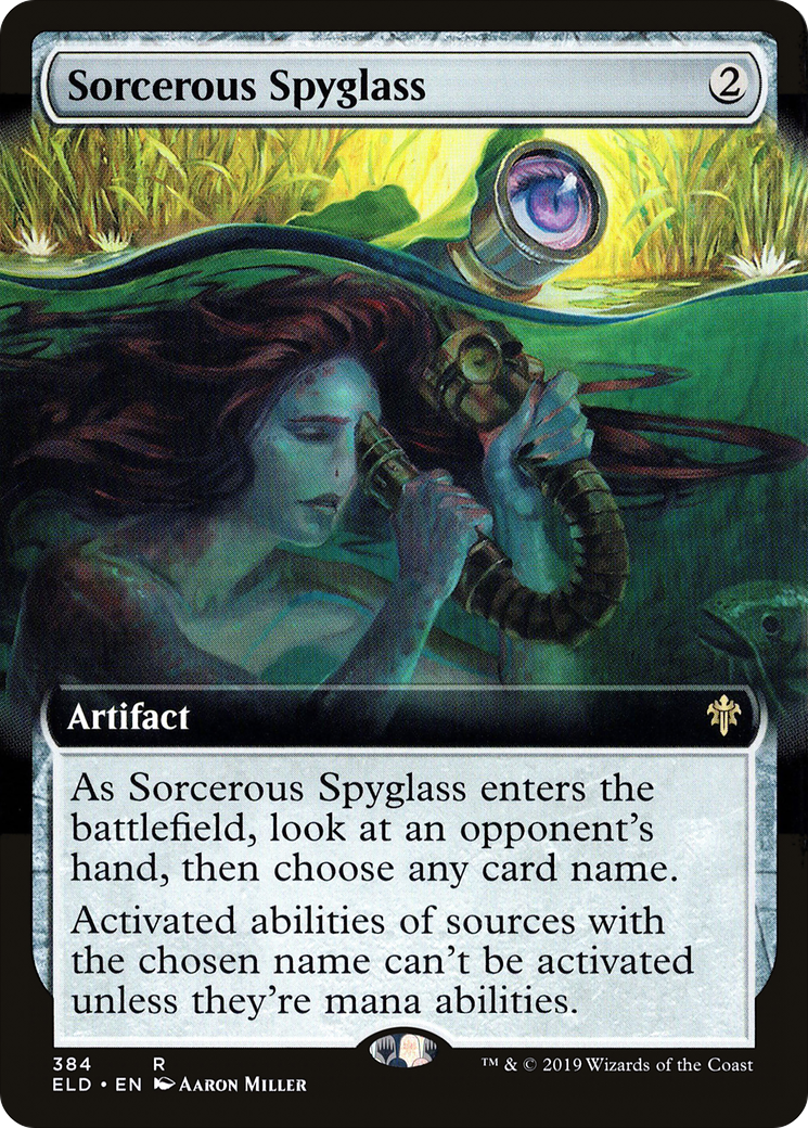 Sorcerous Spyglass (Extended Art) [Throne of Eldraine] Foil