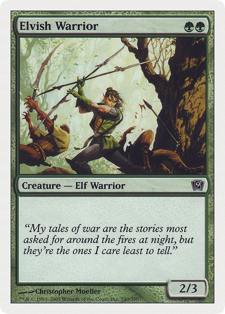 Elvish Warrior [Ninth Edition] Foil