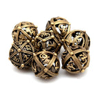 RPG Dice Set | Hollow Metal | Dragon Orb - Bronze | Set of 7 (D0226)