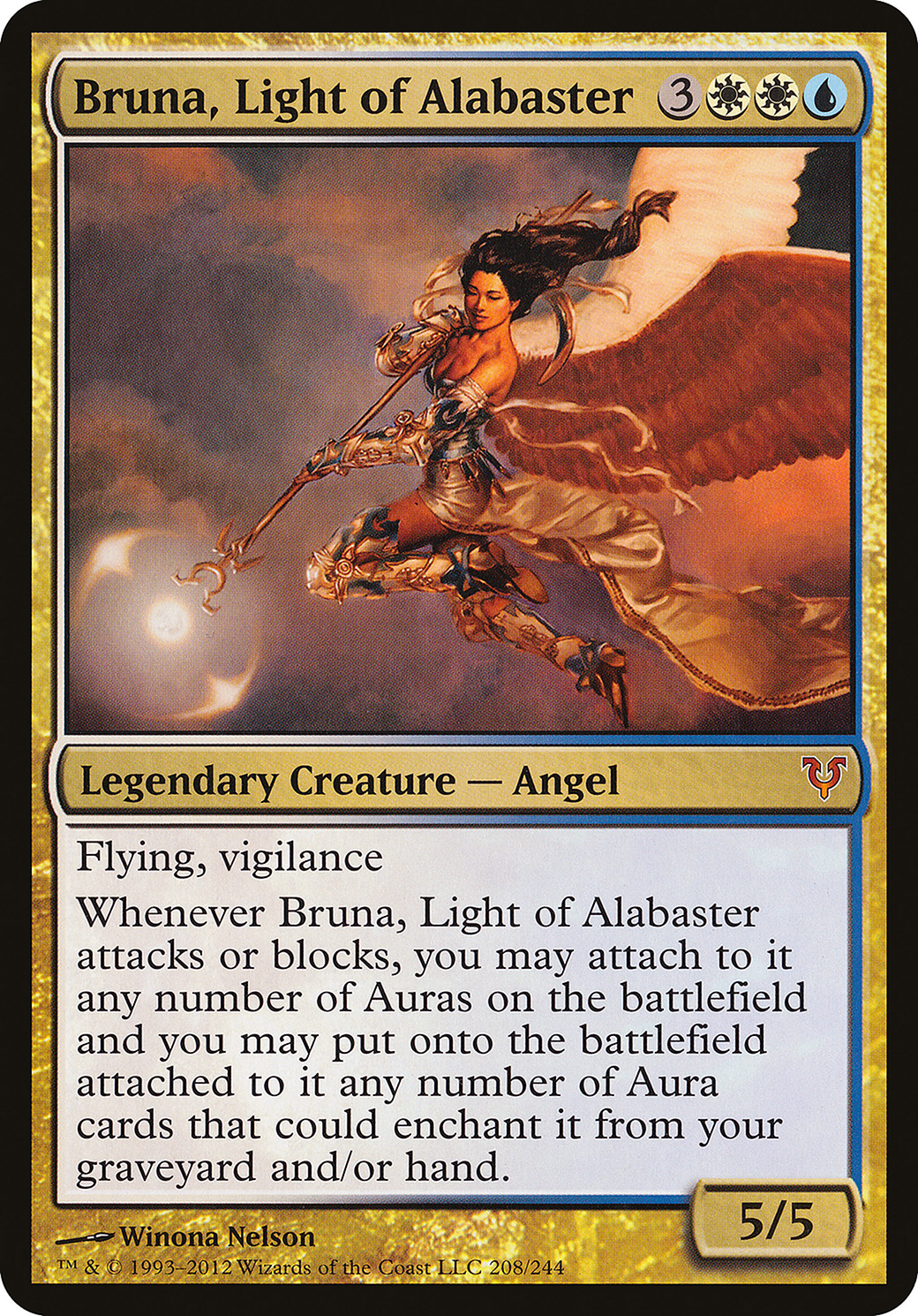 Bruna, Light of Alabaster (Oversized) [Commander 2018 Oversized] Foil