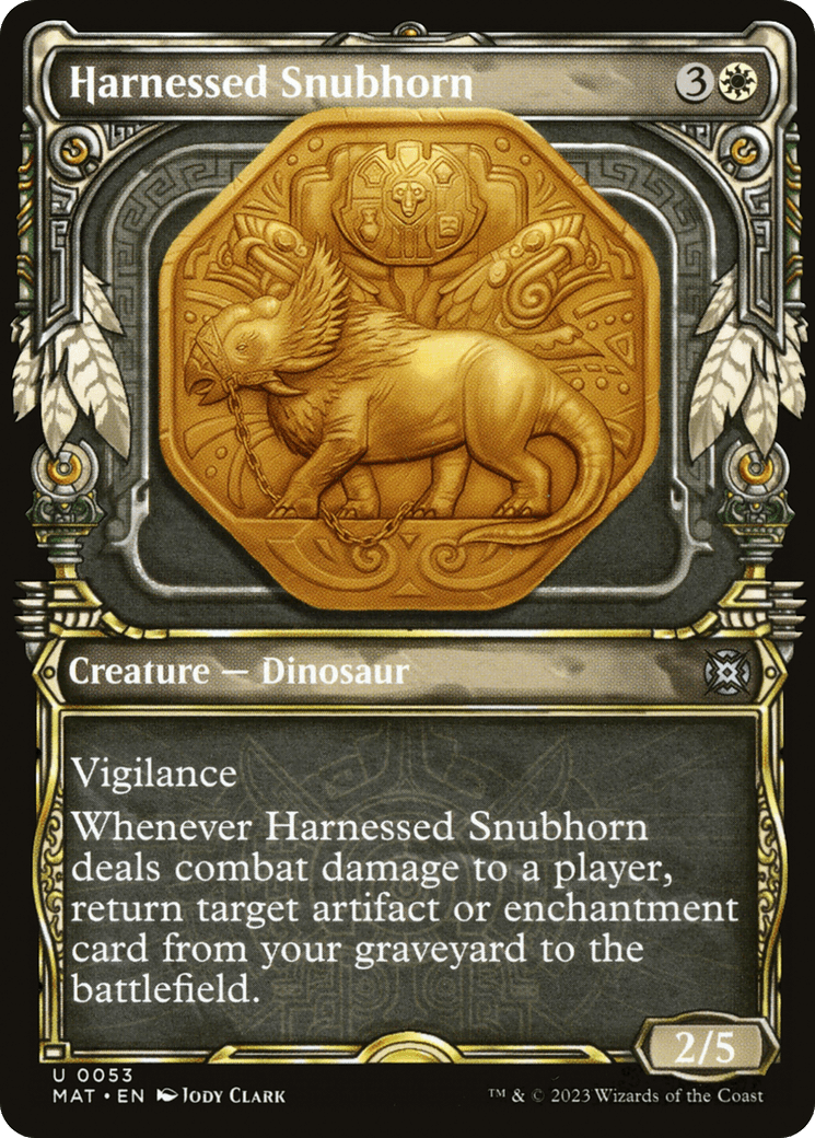 Harnessed Snubhorn (Showcase) [March of the Machine: The Aftermath] Foil