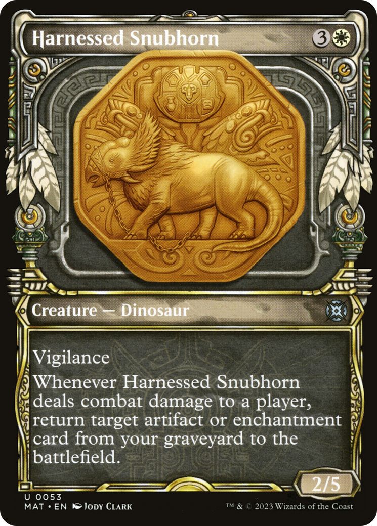 Harnessed Snubhorn (Showcase) [March of the Machine: The Aftermath] Foil
