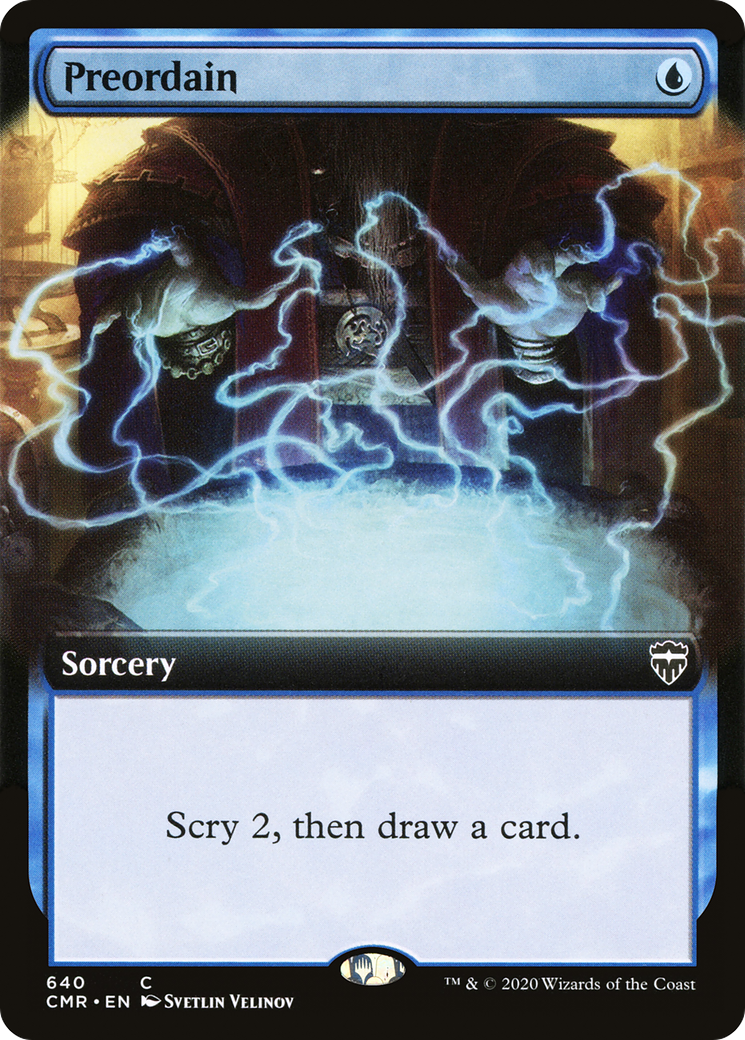 Preordain (Extended Art) [Commander Legends] Foil