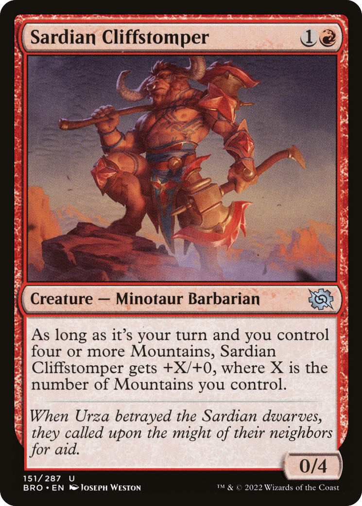 Sardian Cliffstomper [The Brothers' War]