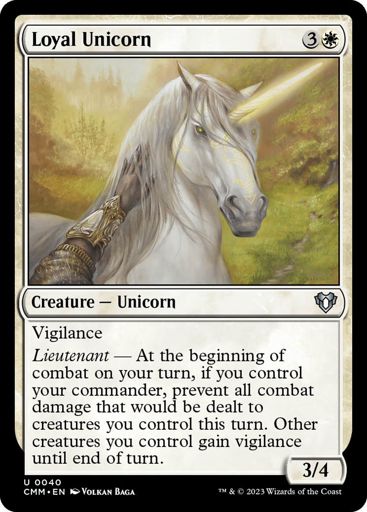 Loyal Unicorn [Commander Masters] Foil