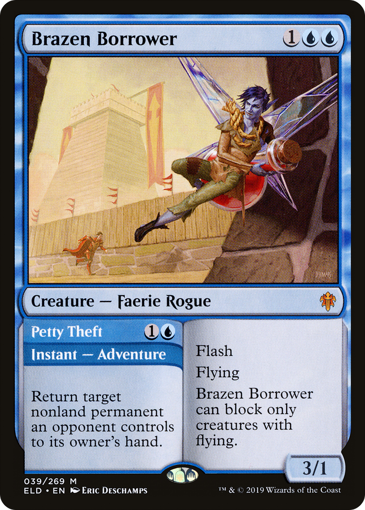 Brazen Borrower // Petty Theft [Throne of Eldraine] Foil