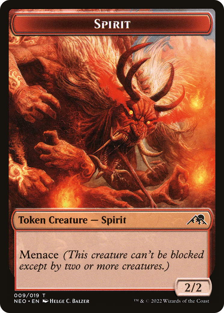 Spirit (TNEO-009) - Kamigawa: Neon Dynasty Tokens Foil