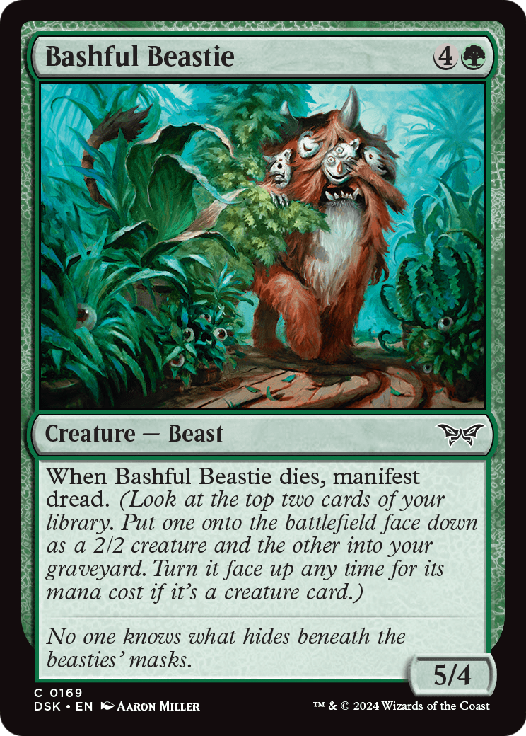 Bashful Beastie [Duskmourn: House of Horror] Foil