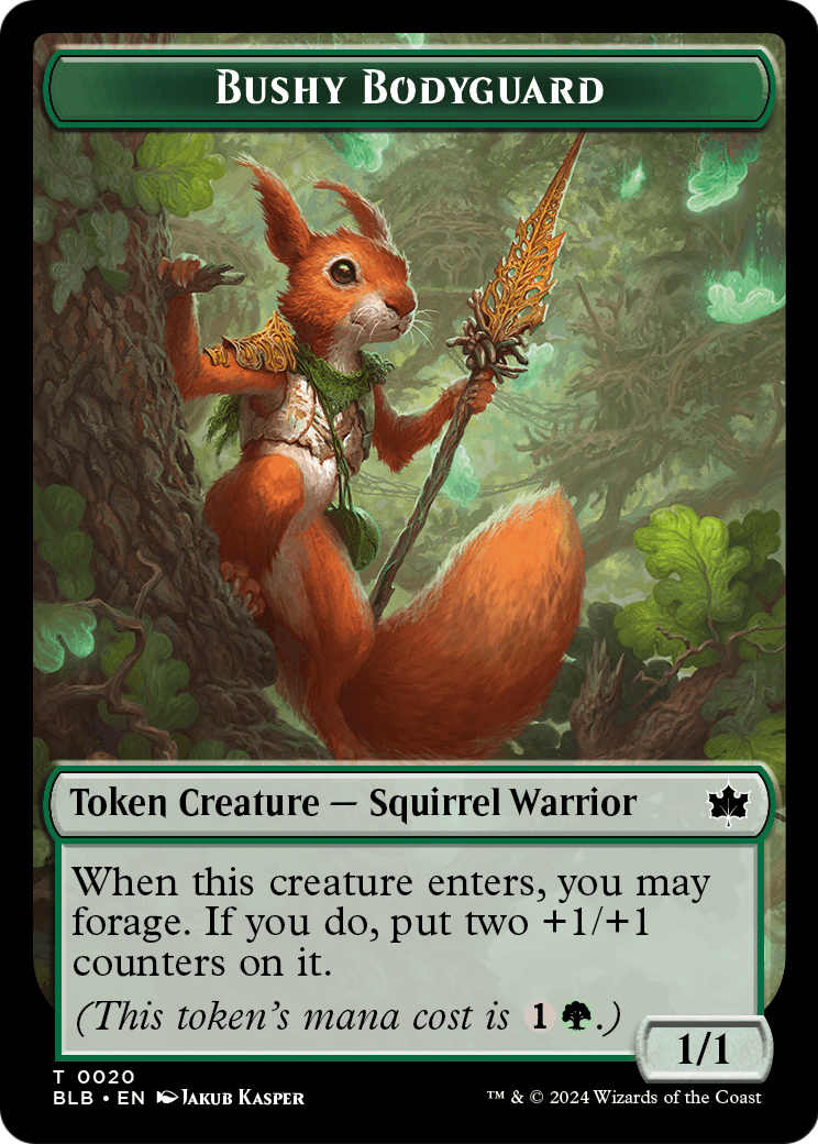 Bushy Bodyguard (TBLB-020) - Bloomburrow Tokens