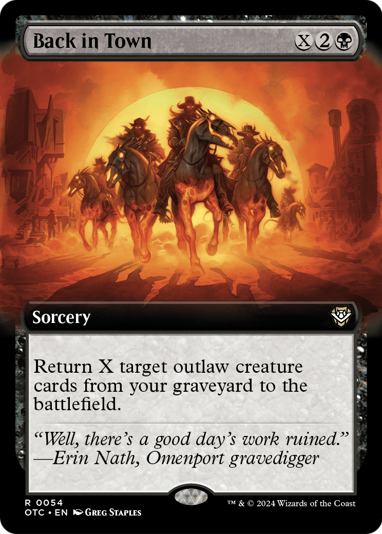 Back in Town (Extended Art) [Outlaws of Thunder Junction Commander] Foil