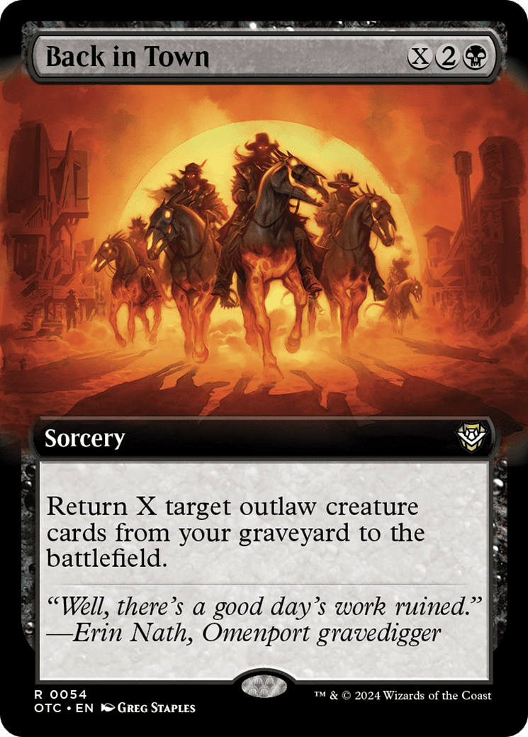 Back in Town (Extended Art) [Outlaws of Thunder Junction Commander] Foil