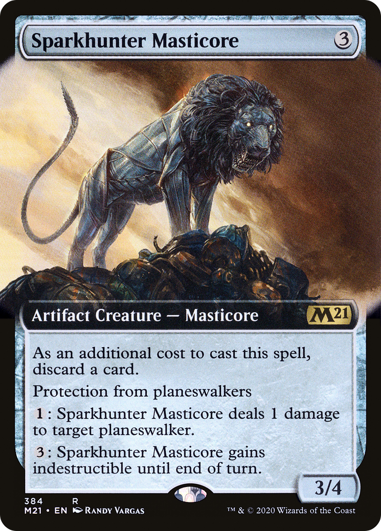 Sparkhunter Masticore (Extended Art) [Core Set 2021] Foil