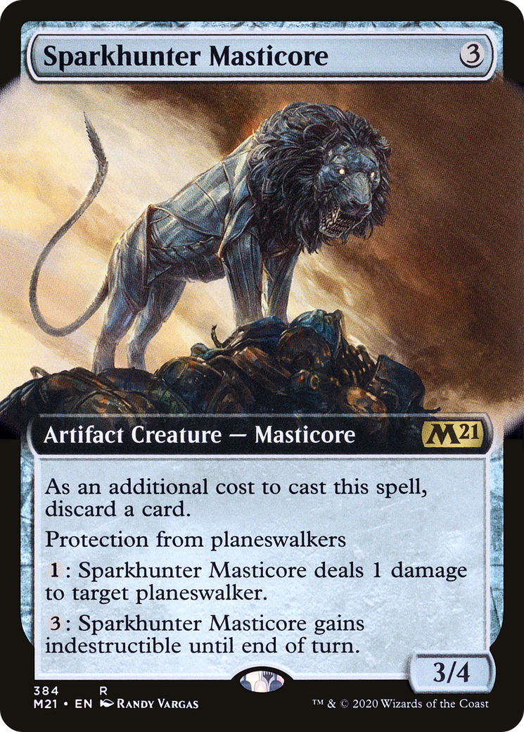 Sparkhunter Masticore (Extended Art) [Core Set 2021] Foil