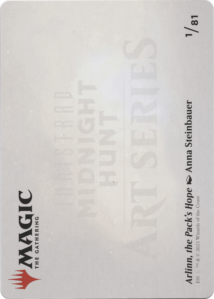 Arlinn, the Pack's Hope // Arlinn, the Pack's Hope (AMID-001) - Midnight Hunt Art Series (Borderless) Foil