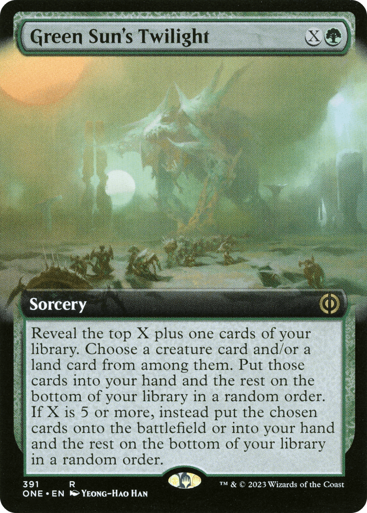Green Sun's Twilight (Extended Art) [Phyrexia: All Will Be One] Foil