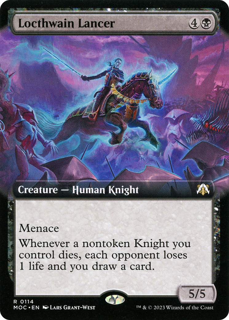 Locthwain Lancer (114) [March of the Machine Commander] : (Extended Art) Foil