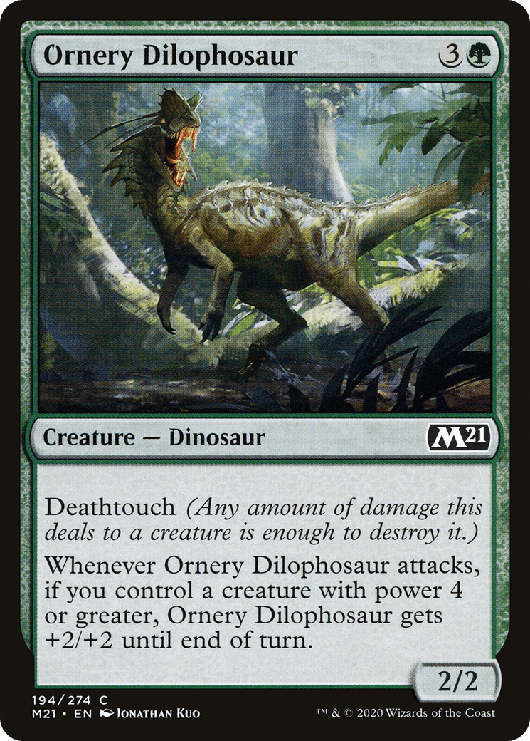 Ornery Dilophosaur [Core Set 2021] Foil