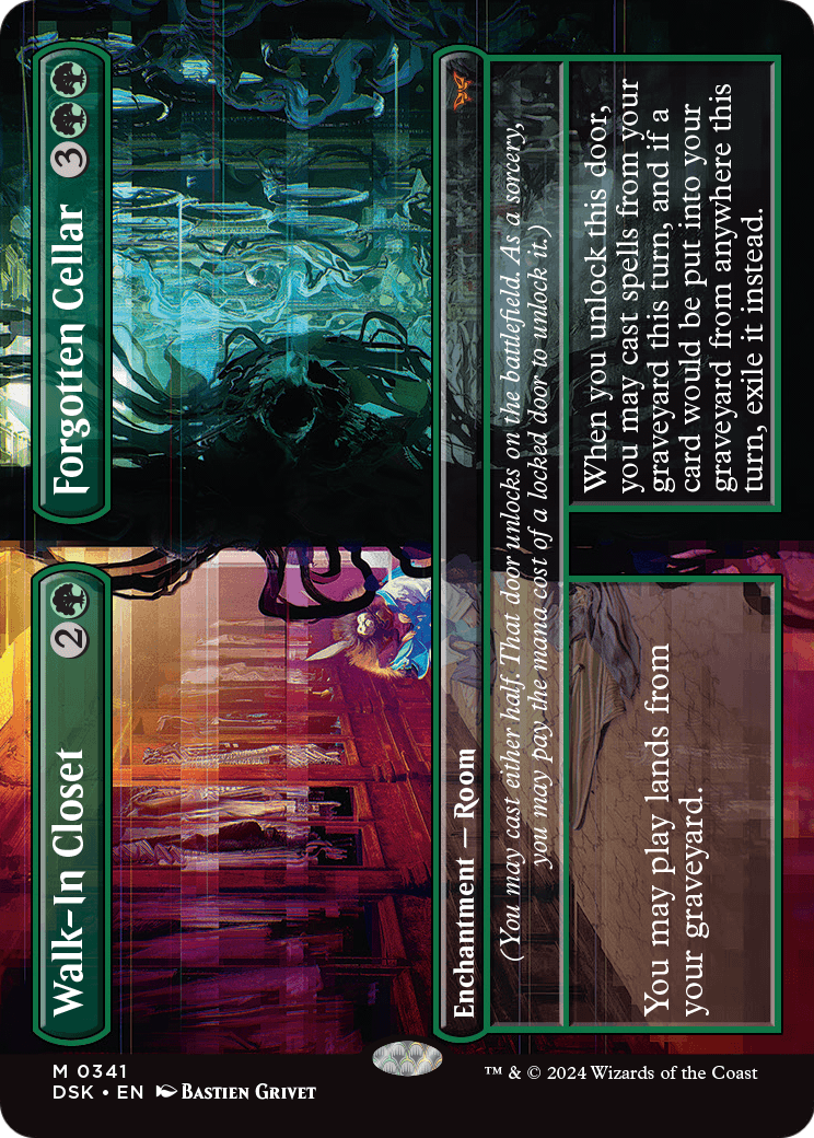 Walk-In Closet // Forgotten Cellar (Borderless) [Duskmourn: House of Horror] Foil