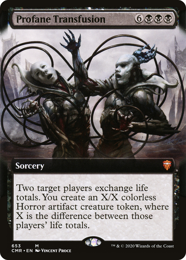 Profane Transfusion (Extended Art) [Commander Legends] Foil