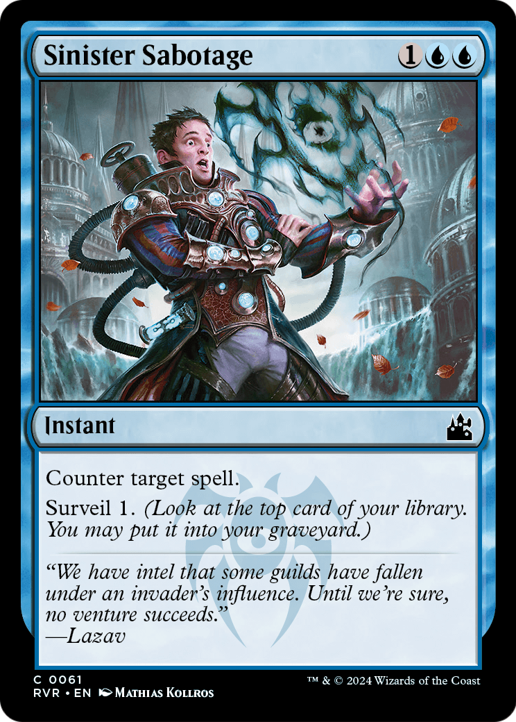 Sinister Sabotage [Ravnica Remastered] Foil