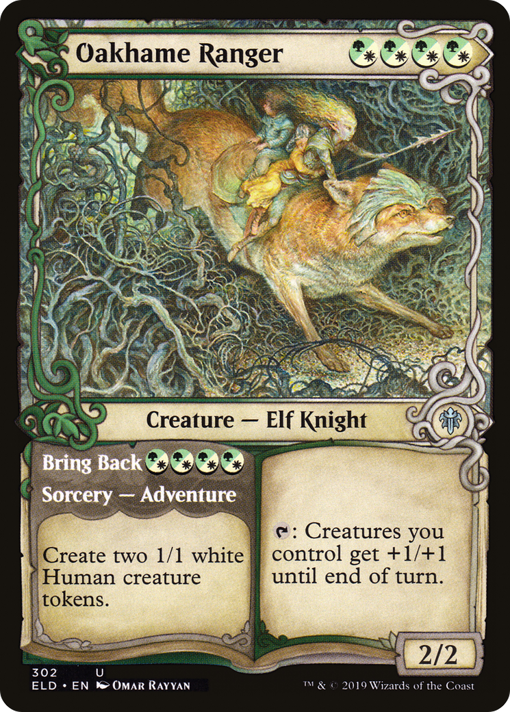 Oakhame Ranger // Bring Back (Showcase) [Throne of Eldraine] Foil