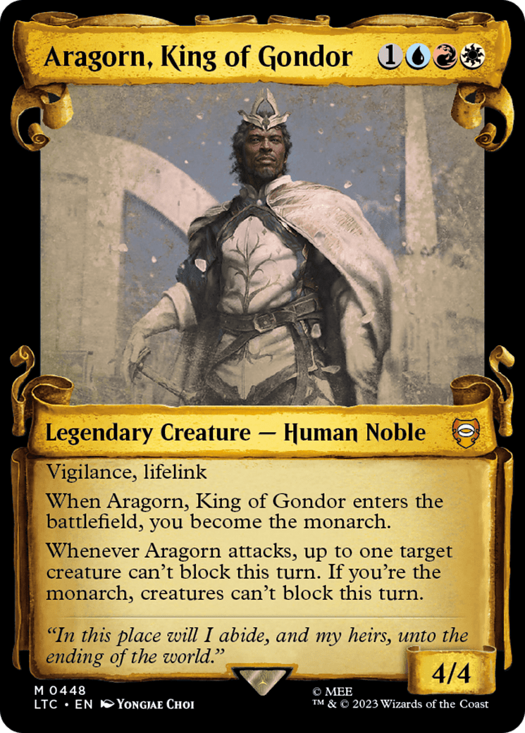 Aragorn, King of Gondor [The Lord of the Rings: Tales of Middle-Earth Commander Showcase Scrolls] Foil