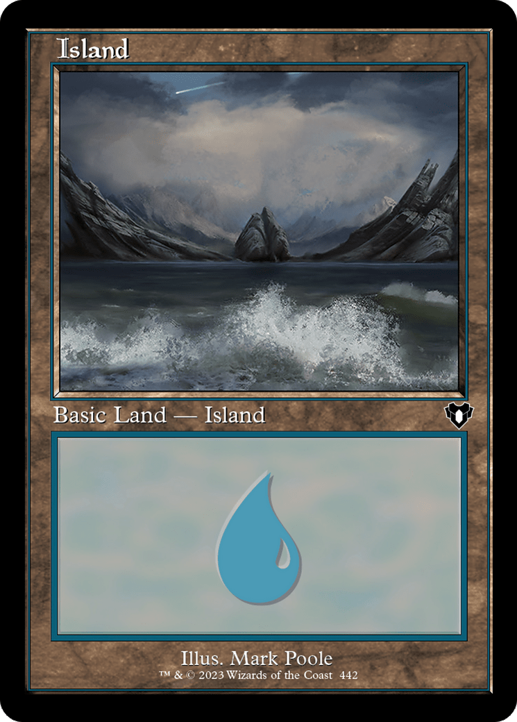 Island (442) (Retro) [Commander Masters] Foil