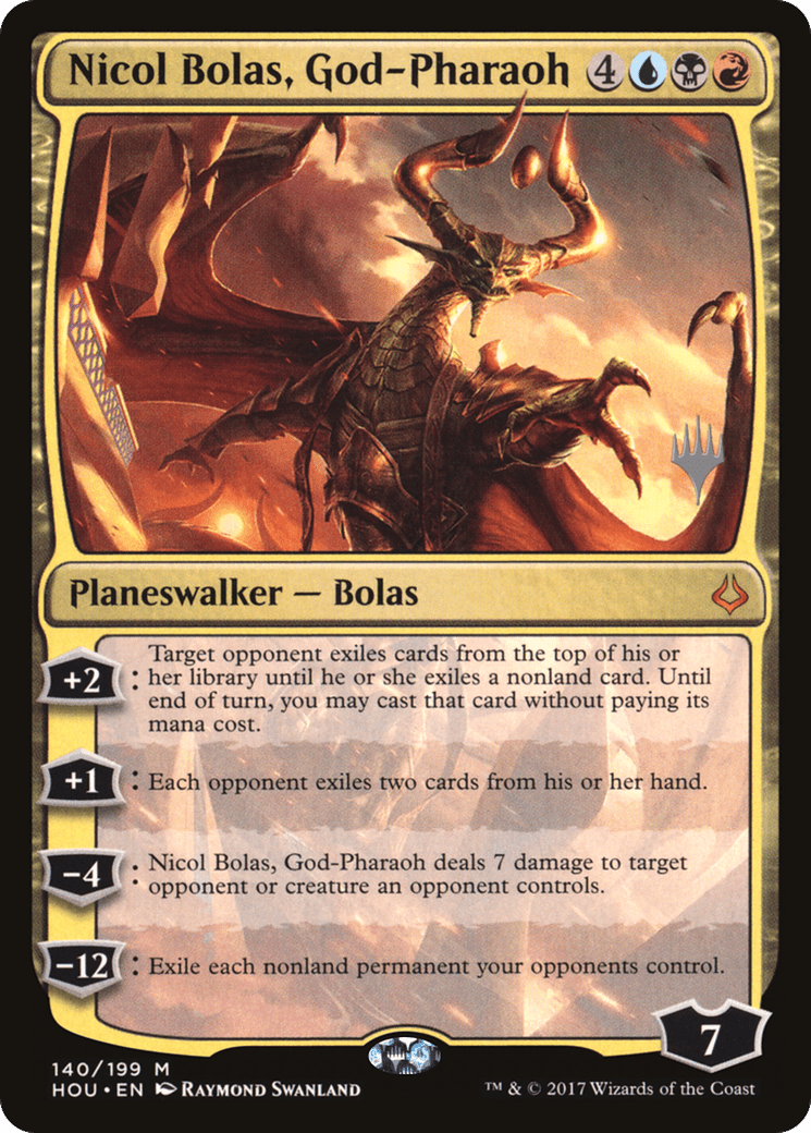Nicol Bolas, God-Pharaoh (Promo Pack) [Hour of Devastation Promos] Foil