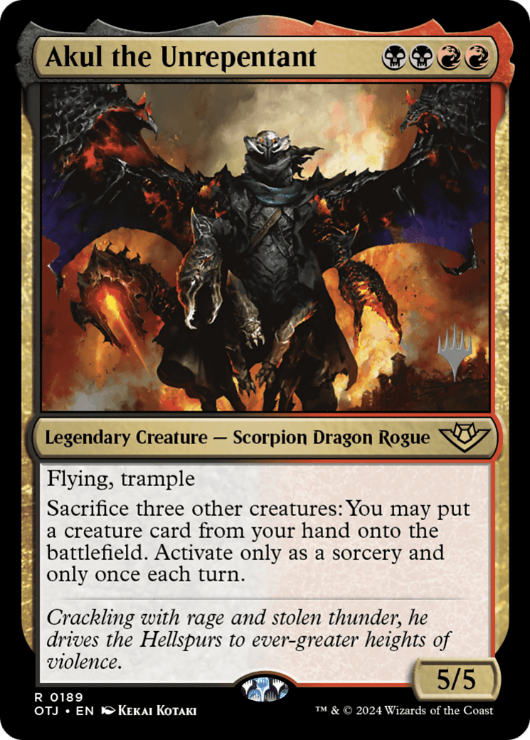 Akul the Unrepentant (Promo Pack) [Outlaws of Thunder Junction Promos] Foil