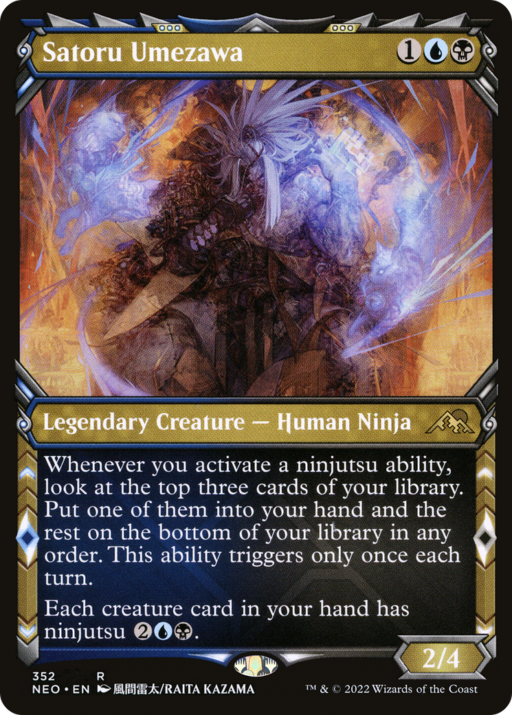 Satoru Umezawa (Showcase Ninja) [Kamigawa: Neon Dynasty] Foil