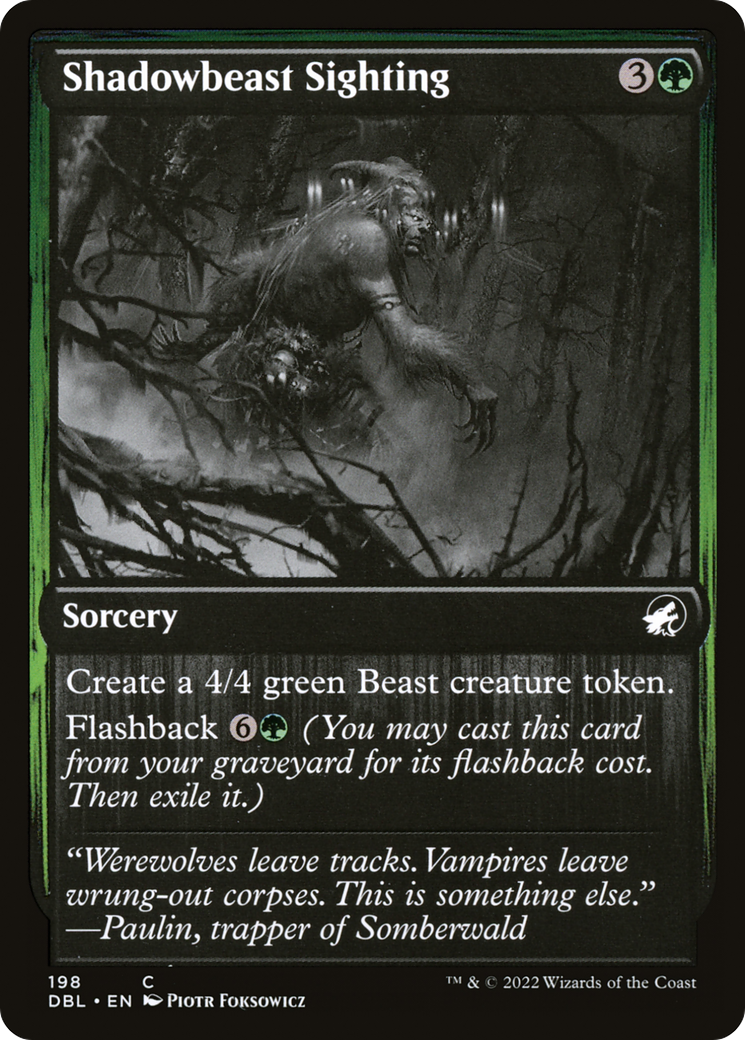 Shadowbeast Sighting [Innistrad: Double Feature] Foil