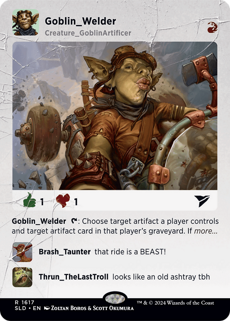 Goblin Welder (SLD-1617) - Secret Lair Drop (Borderless)