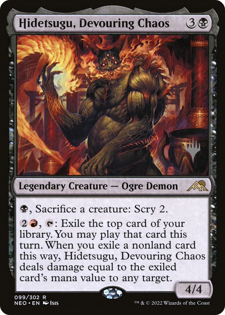 Hidetsugu, Devouring Chaos (Promo Pack) [Kamigawa: Neon Dynasty Promos] Foil