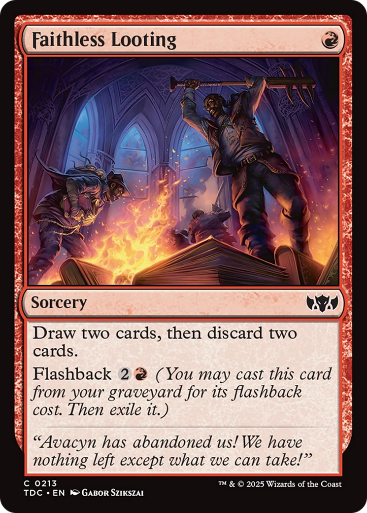 Faithless Looting (213) [Commander: Tarkir: Dragonstorm]