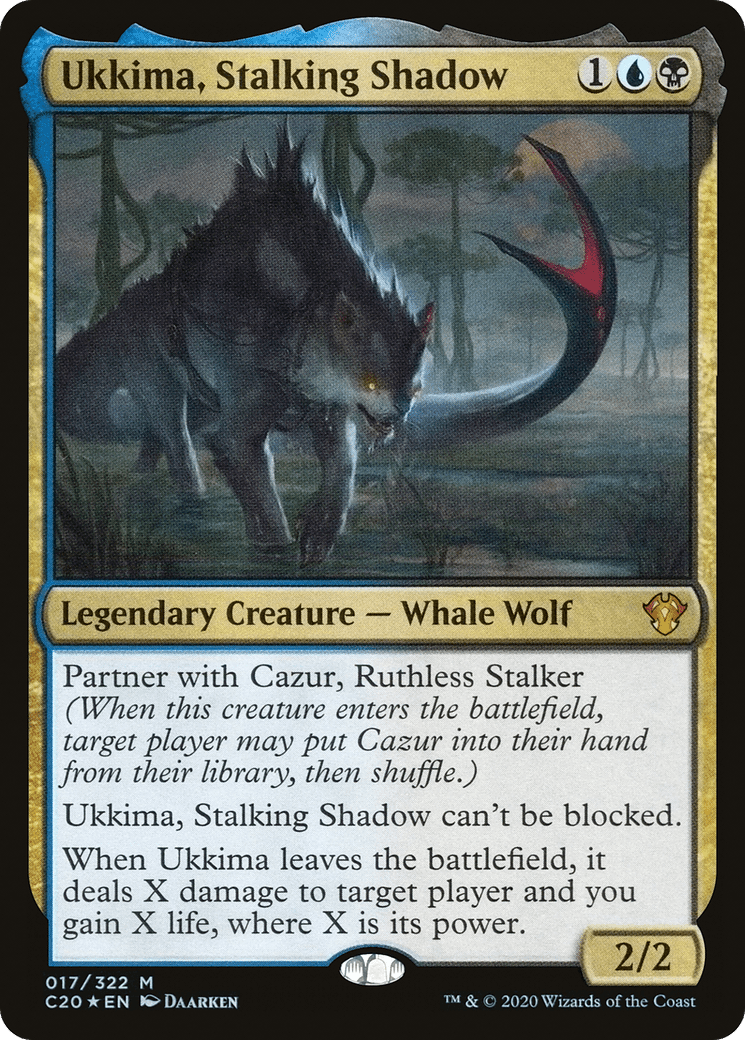 Ukkima, Stalking Shadow [Commander 2020] Foil