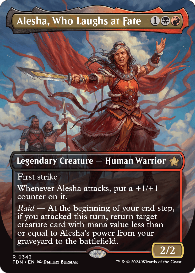 Alesha, Who Laughs at Fate (FDN-343) - Foundations (Borderless) Foil