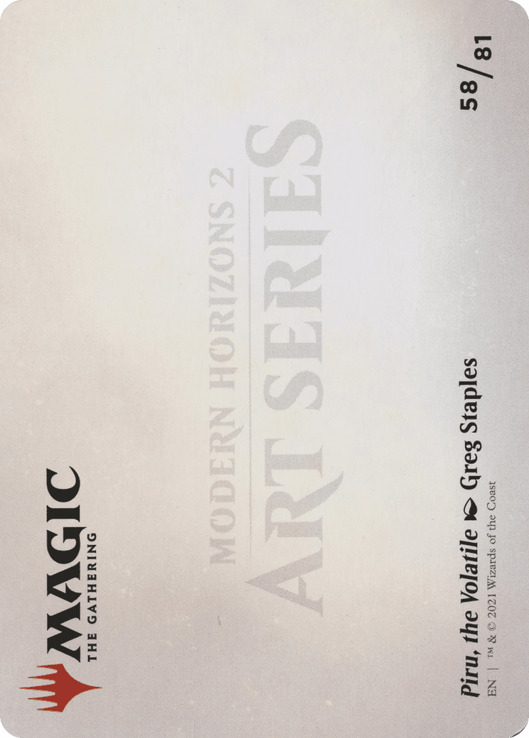 Piru, the Volatile // Piru, the Volatile (AMH2-058) - Modern Horizons 2 Art Series (Borderless) Foil