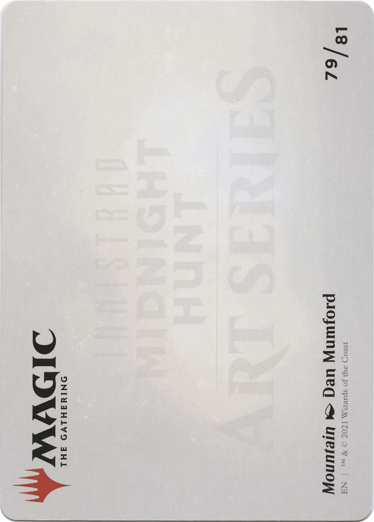 Mountain // Mountain (AMID-079) - Midnight Hunt Art Series (Borderless) Foil