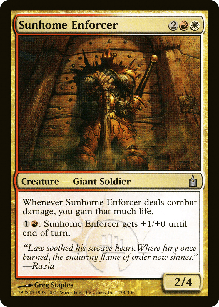Sunhome Enforcer [Ravnica: City of Guilds] Foil