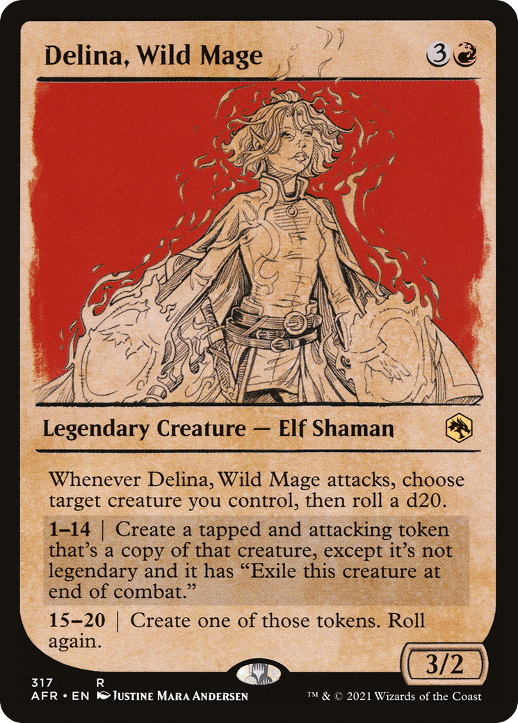 Delina, Wild Mage (Showcase) [Dungeons & Dragons: Adventures in the Forgotten Realms] Foil
