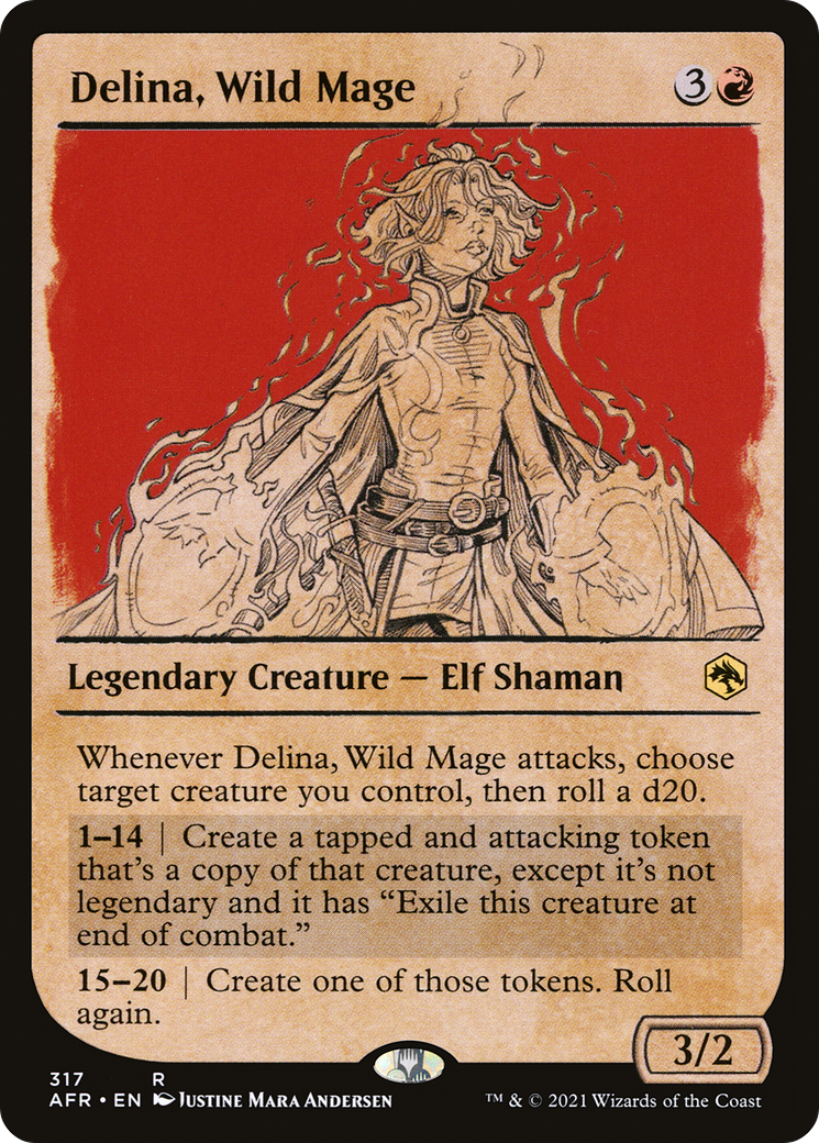 Delina, Wild Mage (Showcase) [Dungeons & Dragons: Adventures in the Forgotten Realms] Foil