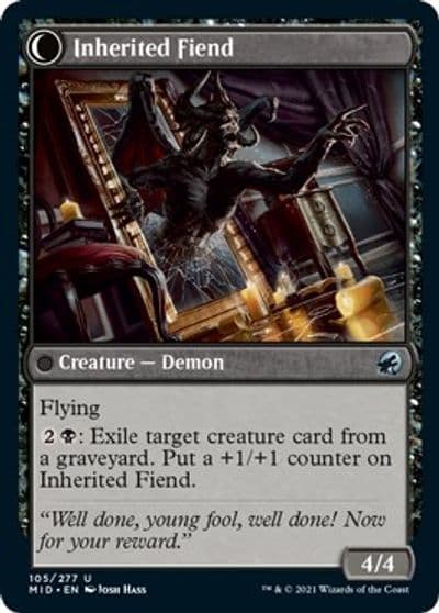 Heirloom Mirror // Inherited Fiend [Innistrad: Midnight Hunt] Foil