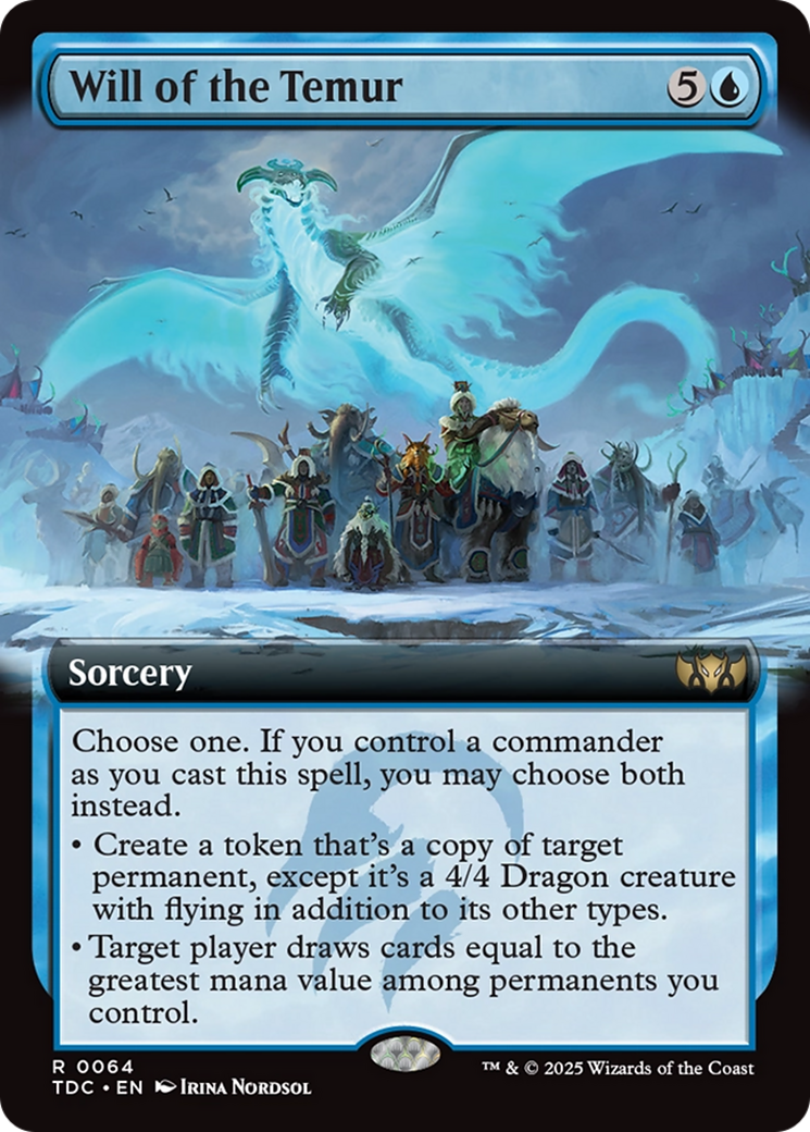 Will of the Temur (Extended Art) (064) [Commander: Tarkir: Dragonstorm]