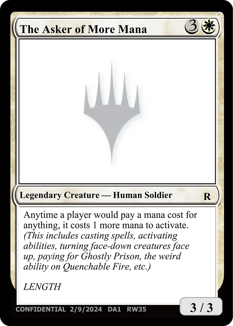 The Asker of More Mana (DA1-RW35) - Unknown Event