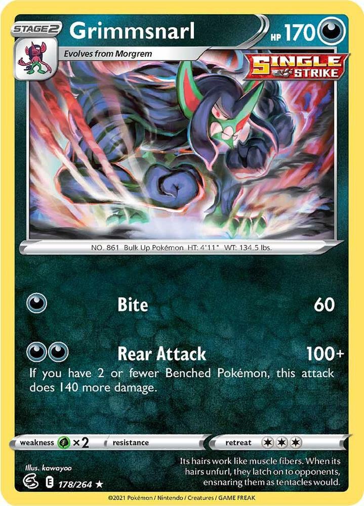 Grimmsnarl 178/264 (SWSH08: Fusion Strike)  - Holofoil